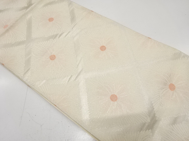 JAPANESE FUKURO OBI / WOVEN DIAGONAL GRID